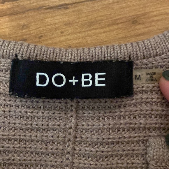 DO + BE lace up sweater charcoal size med - Picture 2 of 3